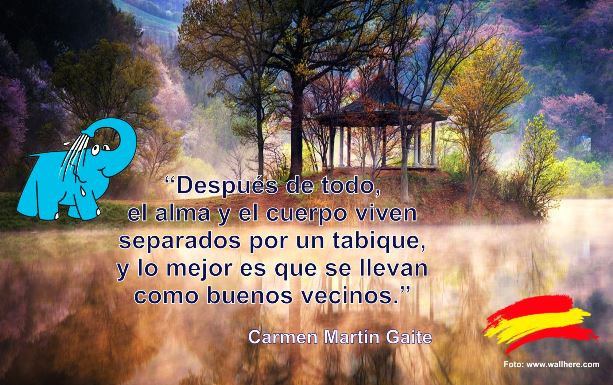 Después de todo, el alma y el cuerpo viven separados por un tabique, y lo mejor es que se llevan como buenos vecinos.